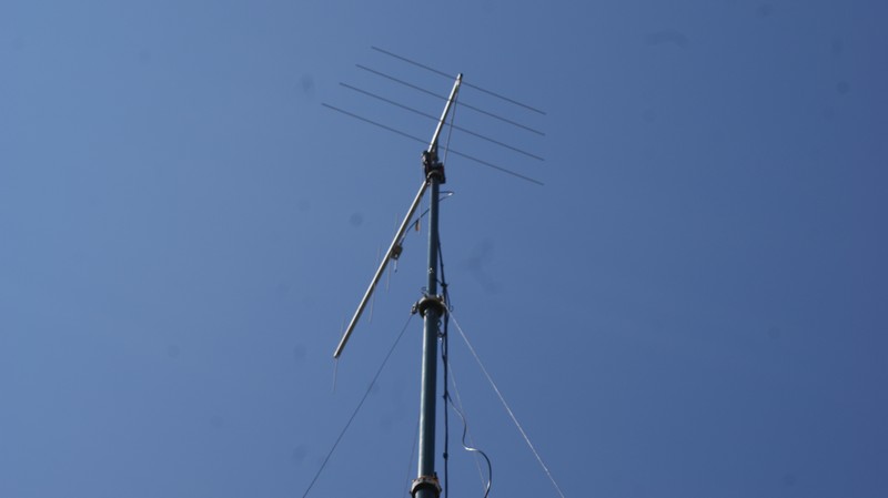 Voor VHF gebruikte we de DARES aanhanger met in de top 2 beams.